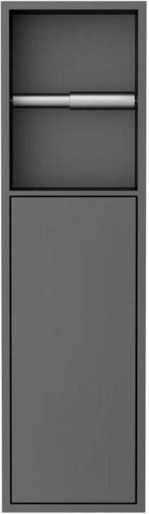 Best Design closetrolhouder 12x17x60cm inbouw met deur Gunmetal 4013790