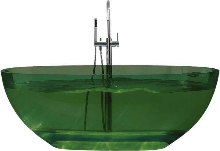 Best Design Vrijstaand Ligbad 170x78x56 cm Resin Transparant Emerald Groen