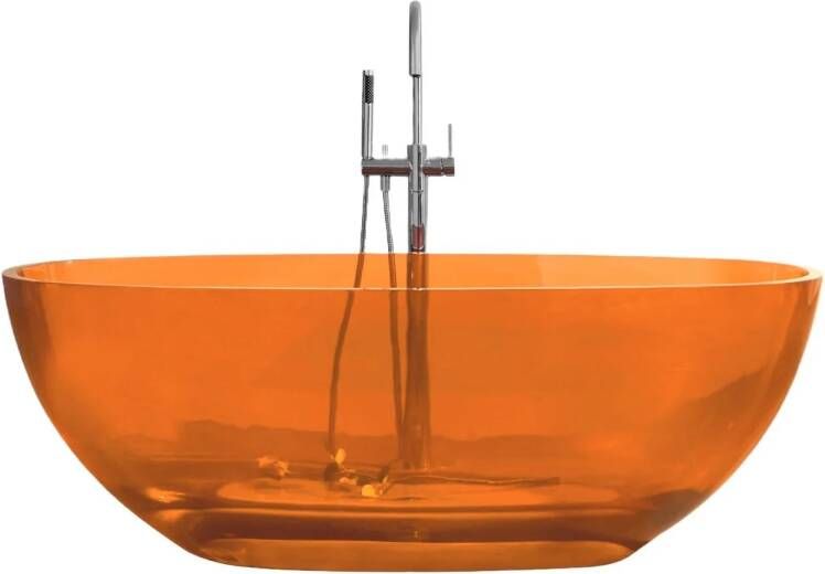 Best Design Vrijstaand Ligbad 170x78x56 cm Resin Transparant Oranje