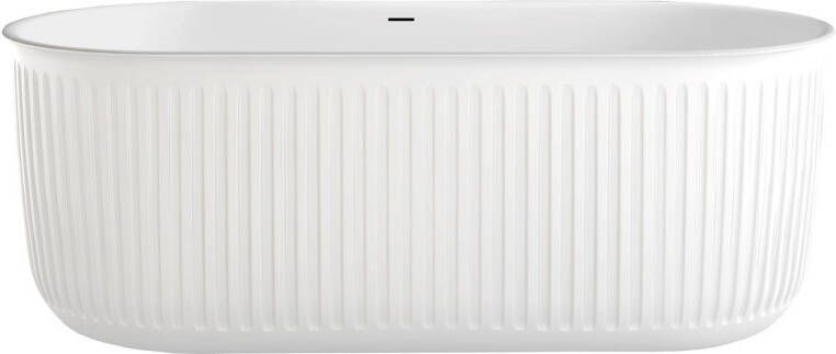 Best Design Vrijstaand Ligbad Ribbd 170x78x60 cm Mat Wit Incl. Waste - Foto 1