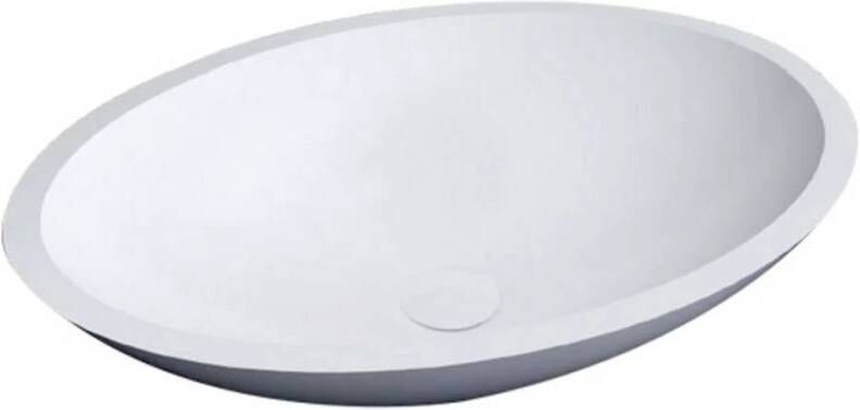 Best Design New Stone waskom 52x38cm met klikwaste Solid Surface hoogglans wit 3840250