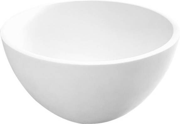 Best Design Arezzo waskom 20x20cm rond solid surface mat wit 4010300