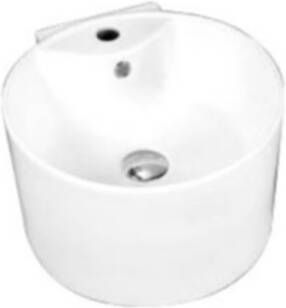 Douche Concurrent Waskom Opbouw Jamo Rond 41x41x25cm Keramiek Glans Wit 1 Kraangat Overloop