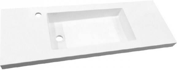 Best Design Slim wastafel voor meubel 120cm ondiep 35cm met kraan gat 4001400