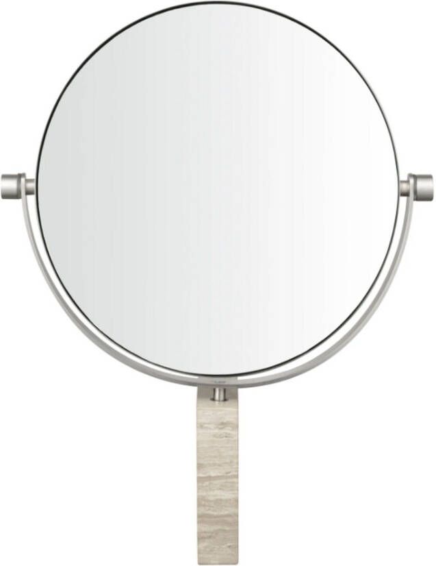 Blomus Marble Vanity Mirror wall-mounted | H 26 5 cm B 21 cm T 2 cm Marmor Kosmetikspiegel mit Wandhalterung 66338
