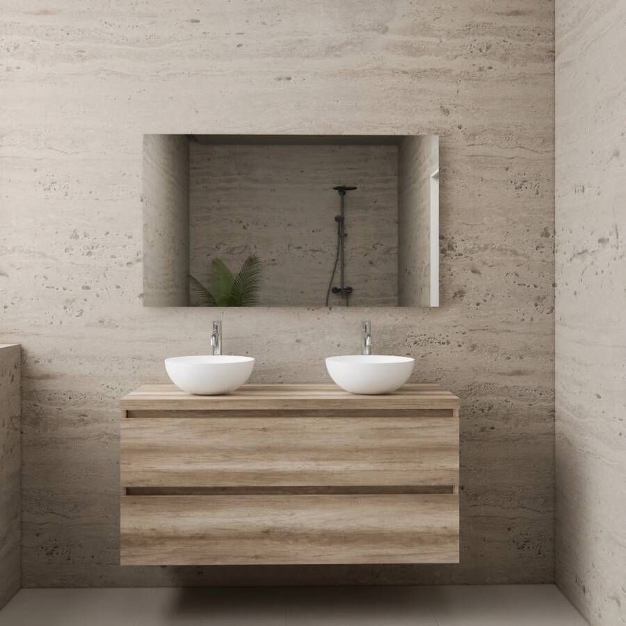 Boss & Wessing ACTIE BWS Badmeubel | Paris | Canyon Oak | 120 cm | met topplaat