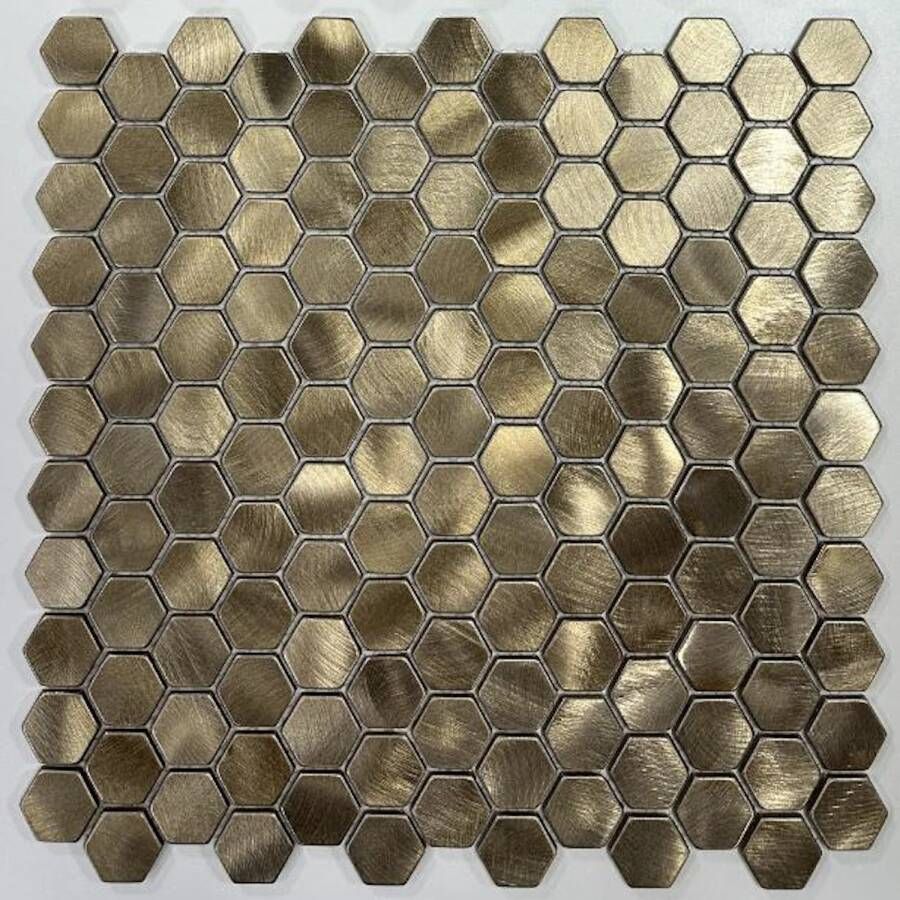 Boss & Wessing BWS Goud Mozaiek Hexagon 30X30 cm