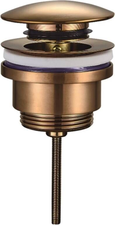 Boss & Wessing Clickwaste Luxe BWS Mark Laag Model 5 4" Geborsteld Brons Koper