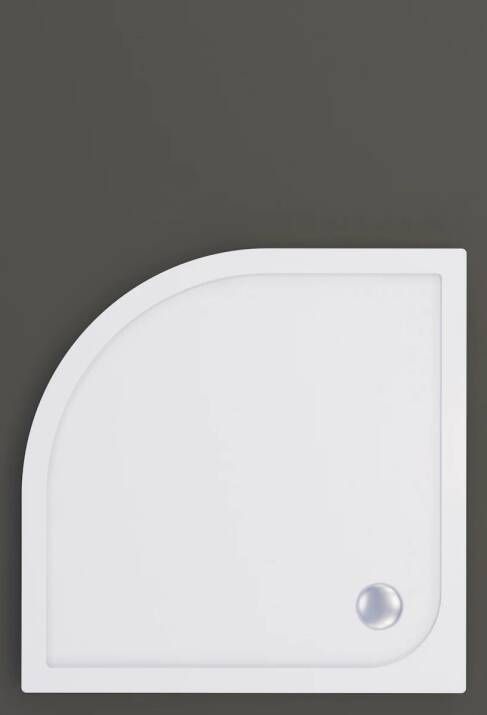 Boss & Wessing Douchebak BWS Ailah Kwartrond Acryl 90x90 cm Zelfdragend Wit