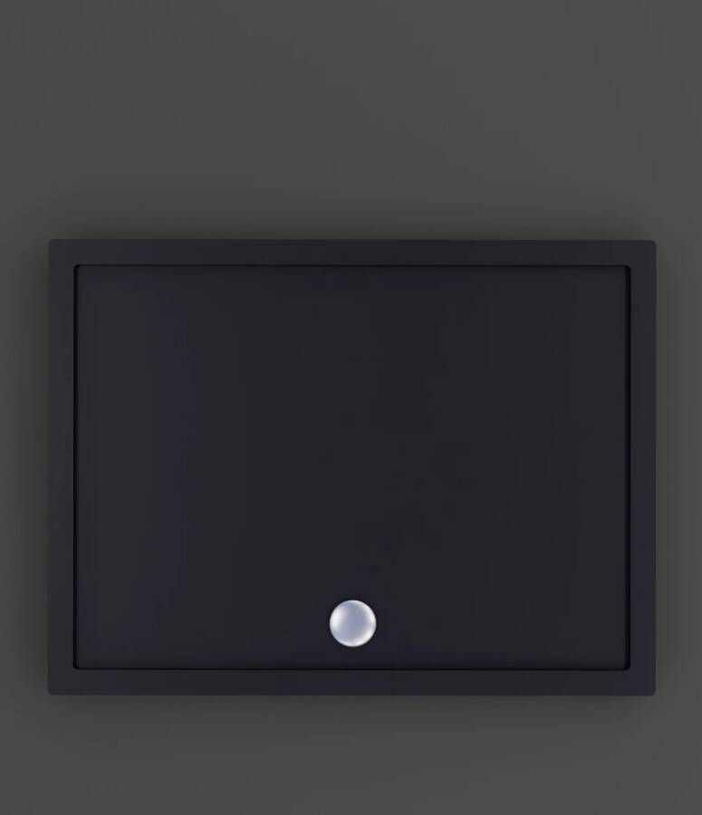 Boss & Wessing Douchebak BWS Dana Rechthoek Cast Marble 120x90 cm Zelfdragend Mat Zwart