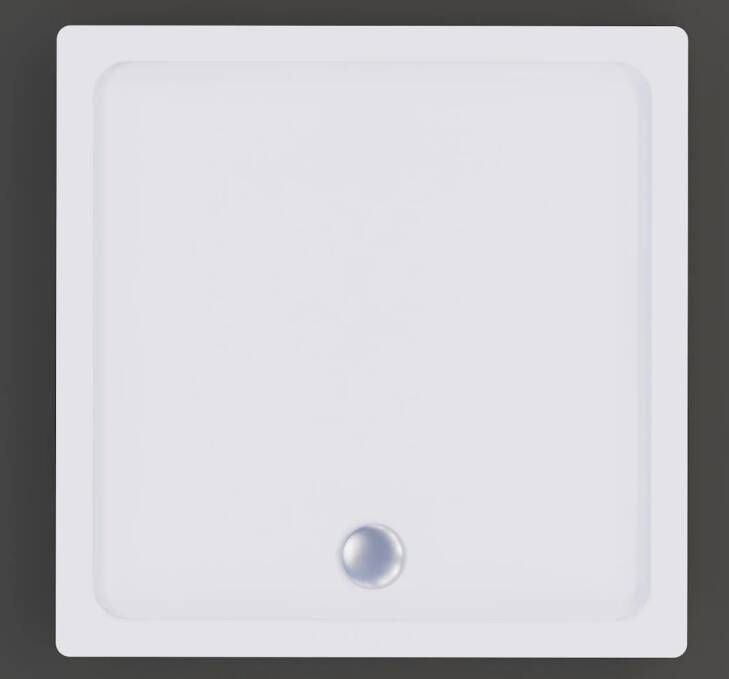 Boss & Wessing Douchebak BWS Racer Vierkant Acryl 90x90 cm Wit