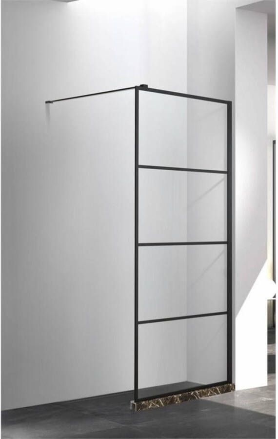 Boss & Wessing Douchewand Black Edition Geframed Zwart Douchewand Black Edition 90x200 cm Geframed Zwart - Foto 2