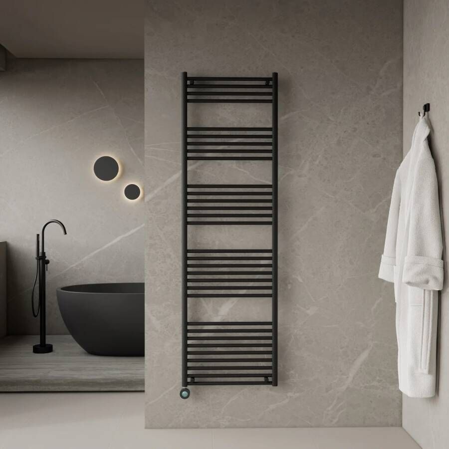 Boss & Wessing Elektrische Radiator BWS June 900W 180x55 cm 900W Mat Zwart