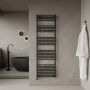 Boss & Wessing Elektrische Radiator BWS June 900W 180x55 cm 900W Mat Zwart - Thumbnail 2