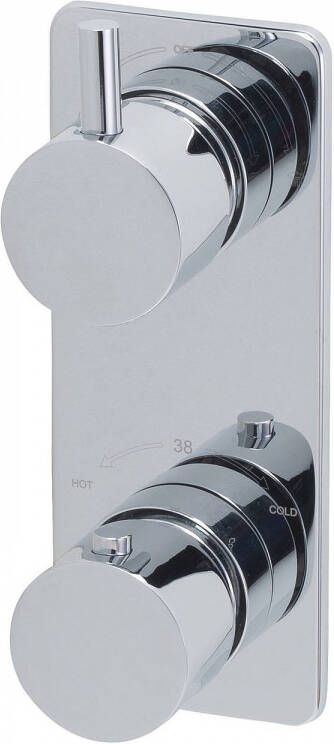 Boss & Wessing Inbouw Douchekraan BWS Luxe Thermostatisch 2-Wegs Rond Chroom