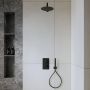 Boss & Wessing Inbouw Regendouche Set BWS Colorato met Handdouche en Wanduitloop Mat Zwart - Thumbnail 2