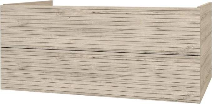 Boss & Wessing Onderkast BWS Elite 120x45x50 cm Met Horizontaal Reliëf Licht Hout