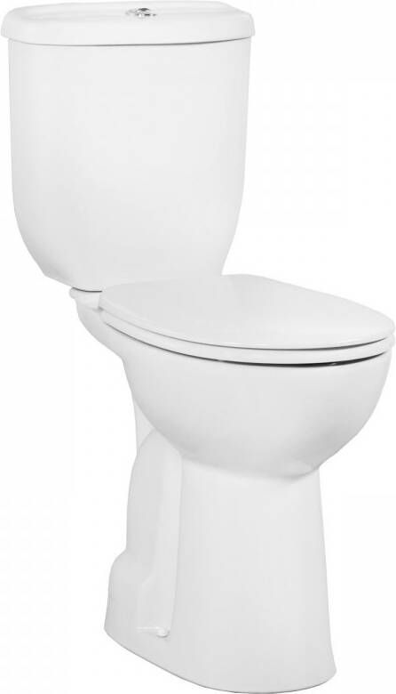Boss & Wessing Toiletpot Staand BWS Mala Verhoogd Met Bidet Onder Aansluiting Wit