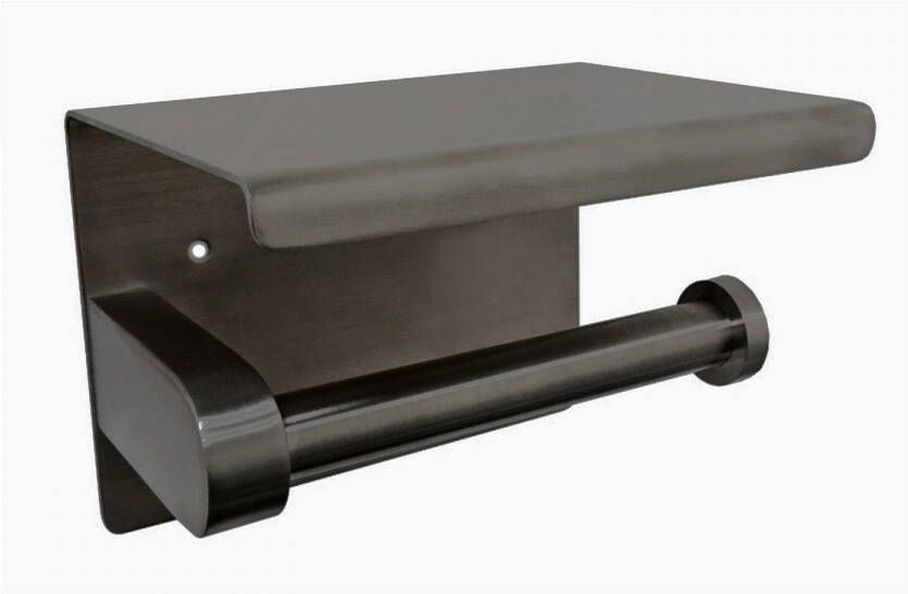 Boss & Wessing Toiletrolhouder met Plateau BWS RVS Antraciet