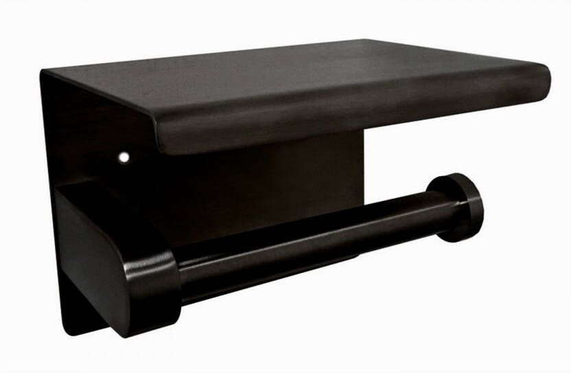 Boss & Wessing Toiletrolhouder met Plateau BWS RVS Mat Zwart