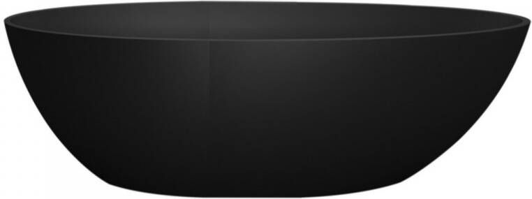 Boss & Wessing Vrijstaand Ligbad BWS Lusa 170x86x54 cm Solid Surface Mat Zwart
