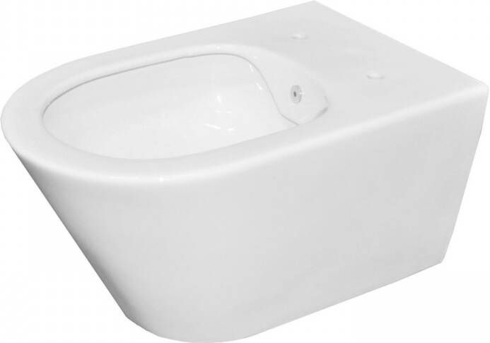 Boss & Wessing NIET MEER LEVERBAAR ! Wandcloset Randloos 53 cm Met Bidet-functie Wit