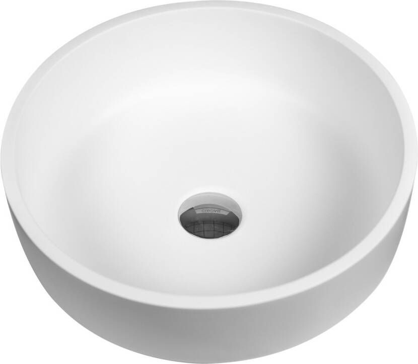 Boss & Wessing Waskom BWS Sun Opzetkom Solid Surface 40x40 cm Wit