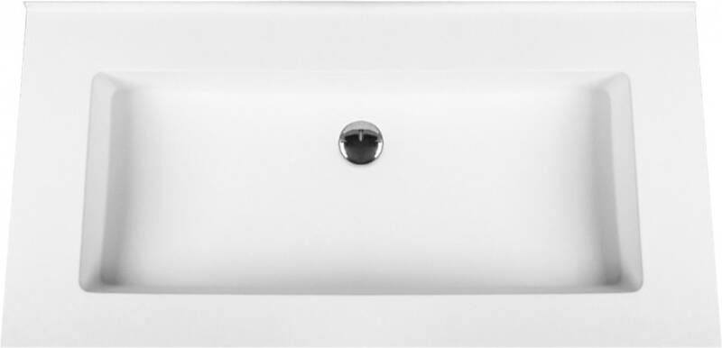 Boss & Wessing Wastafel BWS Veroni 45.5x57 cm Zonder Kraangat Solid Surface Wit