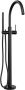 Brauer Black Carving Staande Badkraan handdouche staaf 1 stand 2 carving knoppen PVD mat zwart 5-S-084-1 - Thumbnail 3