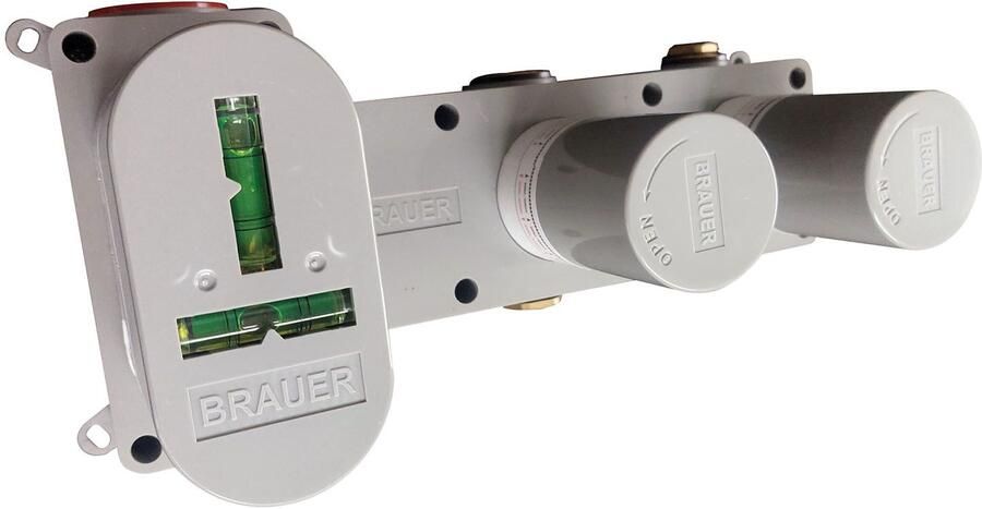 Brauer Copper Edition inbouwthermostaat met inbouwdeel 3 gladde knoppen PVD geborsteld koper 5-GK-088 - Foto 2