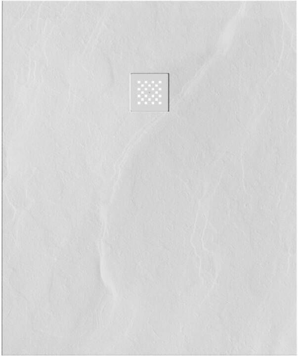 Brauer Douchebak Sanitop Just Creating Relievo Crag 100x120 cm Mat Wit