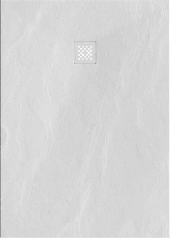 Brauer Douchebak Sanitop Just Creating Relievo Crag 100x140 cm Mat Wit