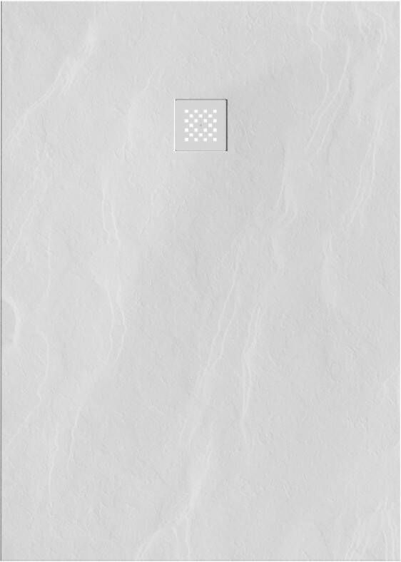 Brauer Douchebak Sanitop Just Creating Relievo Crag 100x160 cm Mat Wit