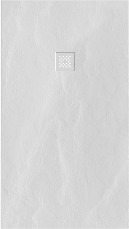 Brauer Douchebak Sanitop Just Creating Relievo Crag 90x160 cm Mat Wit
