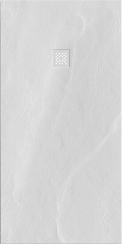 Brauer Douchebak Sanitop Just Creating Relievo Crag 90x180 cm Mat Wit