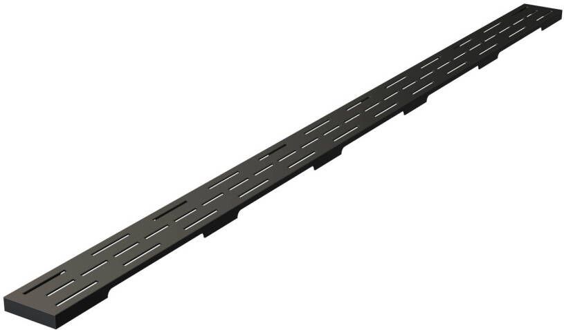 Brauer Douchegootrooster StanGrid Zwart Standaard tbv Douchegoot STD W PS 120x7 cm