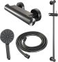 Brauer Gunmetal Edition thermostatische doucheset met glijstang en 3 standen handdouche gunmetal geborsteld PVD - Thumbnail 2