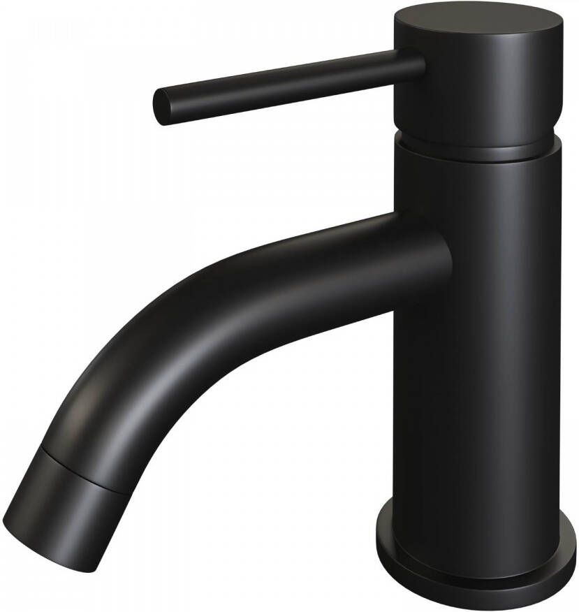 Brauer Toiletkraan Black Edition Opbouw Gebogen Rond Mat Zwart Koudwaterkraan - Foto 2