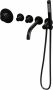 Brauer Black Edition Badkraan Inbouw douchegarnituur 20cm uitloop met inbouwdeel 3 gladde knoppen handdouche rond 3 standen mat zwart 5-S-023 - Thumbnail 7