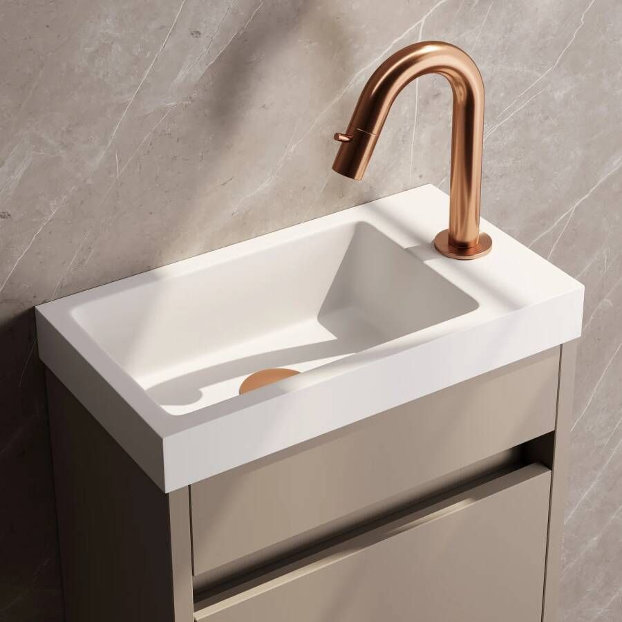 Brauer Opbouw Fonteinkraan Copper Edition Met Gebogen Uitloop Koper Geborsteld PVD