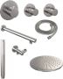 Brauer Brushed Edition Regendoucheset inbouw hoofddouche 20cm Wandarm glijstang met inbouwdeel Gladde knoppen handdouche Rond 3 standen PVD geborsteld RVS 5-NG-080 - Thumbnail 9