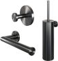 Brauer Gunmetal Edition Toilet Accessoireset 3-delig PVD geborsteld gunmetal 5-GM-323 - Thumbnail 2