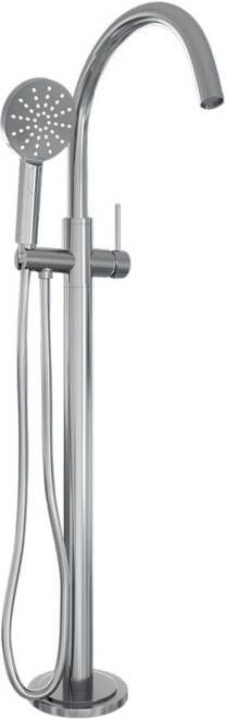 Brauer Vrijstaande Badkraan Chrome Met Handdouche Rond Chroom