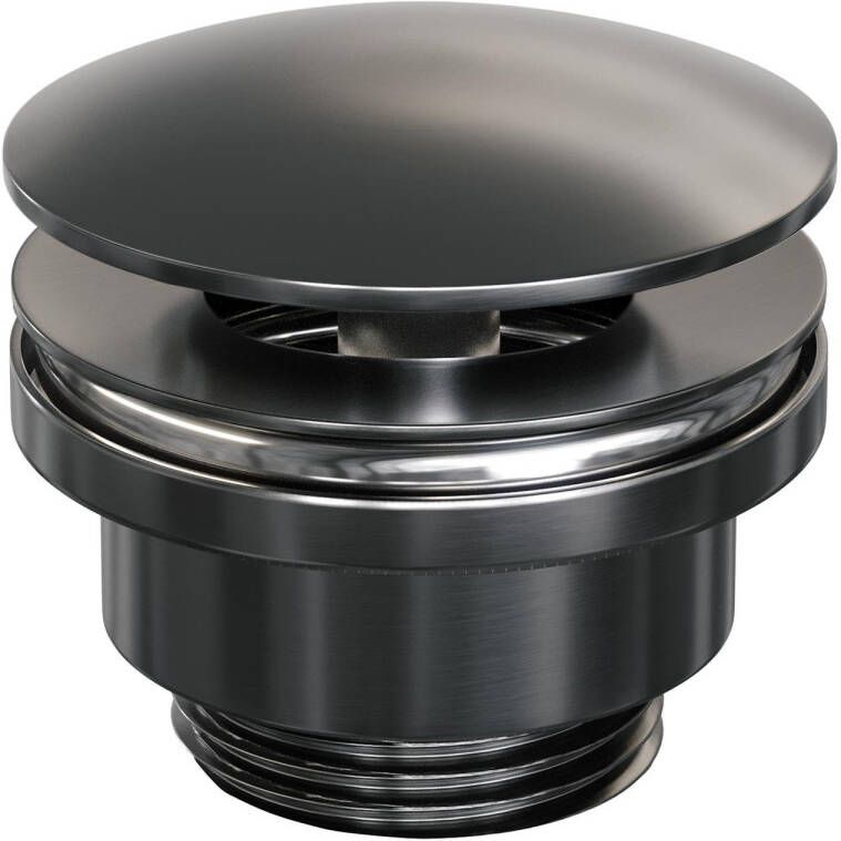 BRAUER Gunmetal Edition Wastafelplug always open PVD geborsteld gunmetal 5-GM-159