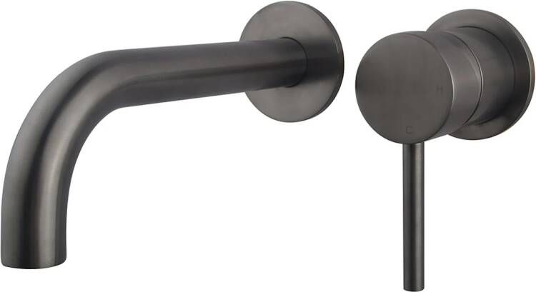 Boss & Wessing Afbouwdeel Eenhendel BWS Karsten Wastafelkraan Met Coldstart Gunmetal