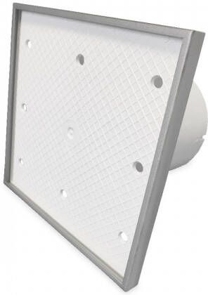 Boss & Wessing Badkamer Ventilator Pro Design Nalooptimer 100 mm 105 m3 Tegelfront Wit Kunststof