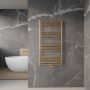 Boss & Wessing Handdoek Radiator BWS Cory 120x60 cm 414 Watt Midden en Zijaansluiting Geborsteld Messing Goud - Thumbnail 2