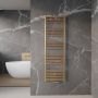 Boss & Wessing Handdoek Radiator BWS Cory 160x60 cm 557 Watt Midden en Zijaansluiting Geborsteld Messing Goud - Thumbnail 2