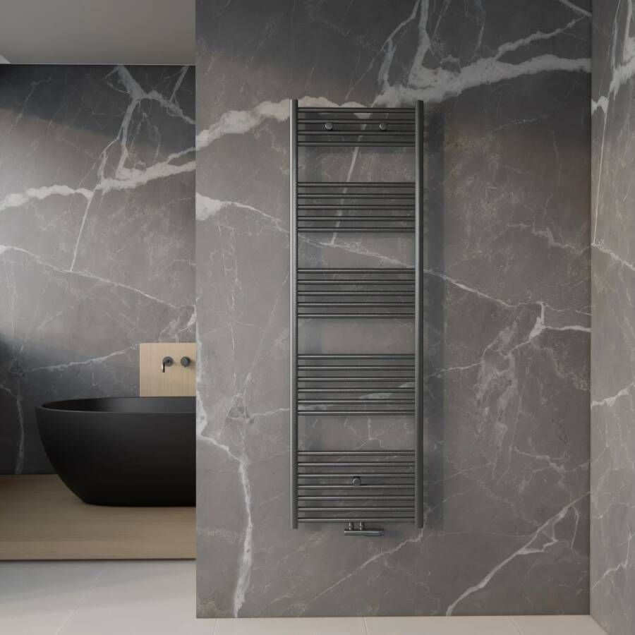 Boss & Wessing Handdoek Radiator BWS Cory 160x60 cm 557 Watt Midden en Zijaansluiting Gunmetal