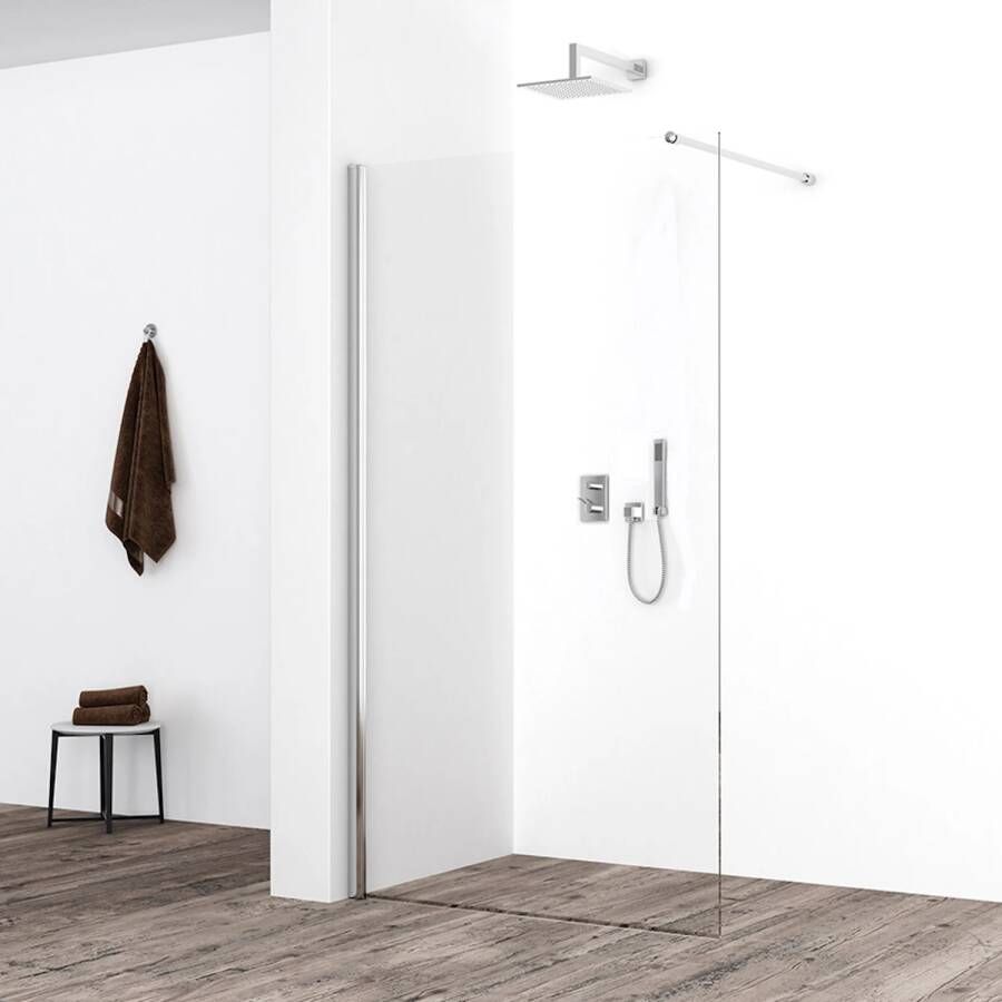 Boss & Wessing Inloopdouche BWS Loek 100x220 cm 8 mm Nano Coating Helder Glas Chroom